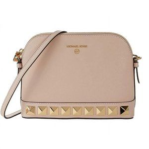 Michael Kors Dome Crossbody Pink Charm Studded Purse